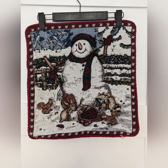 Christmas Tapestry Pillow Cover With Zipper - Picture 2 of 6